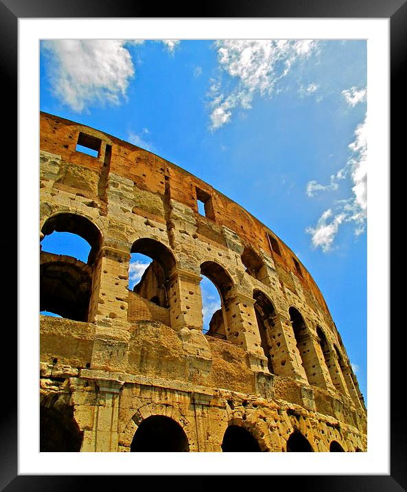 The side of the Roman Colosseum   Framed Mounted Print by Michael Wood