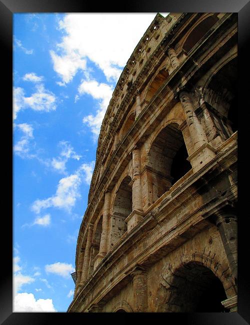  The side of the Roman Colosseum 2 Framed Print by Michael Wood