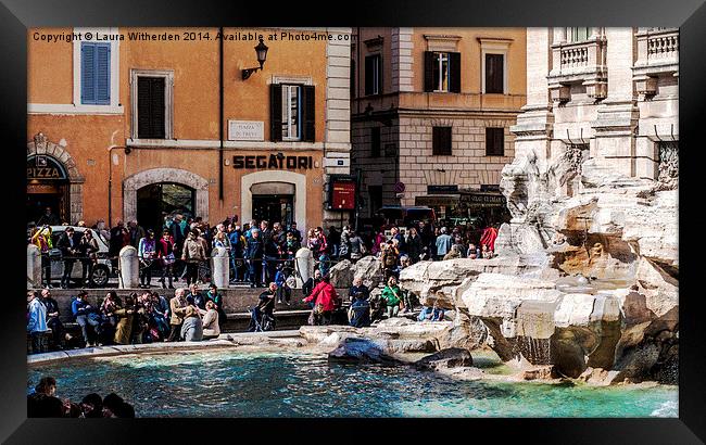 Trevi Fountain HDR  Framed Print by Laura Witherden