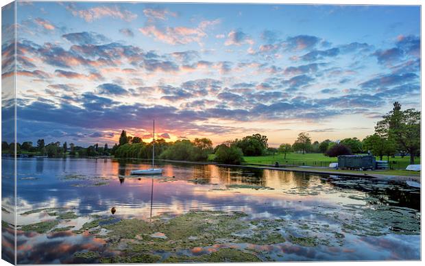  Sunset at Danson Park Canvas Print by John Ly