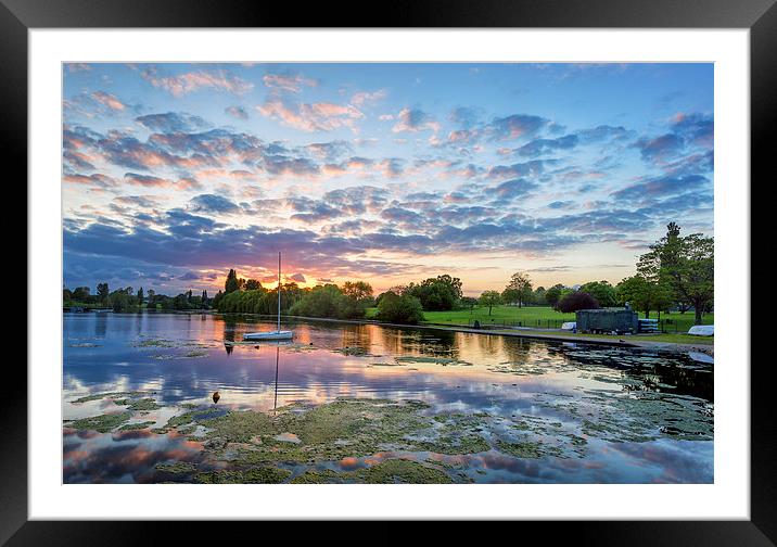  Sunset at Danson Park Framed Mounted Print by John Ly