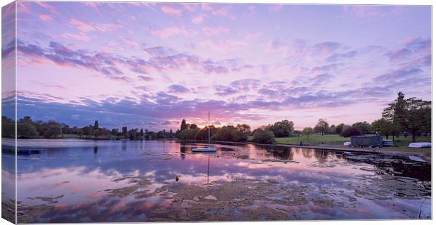  Purple Sunset Sky at Danson Park Canvas Print by John Ly