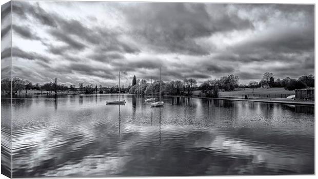  Danson Park in Black and White Canvas Print by John Ly