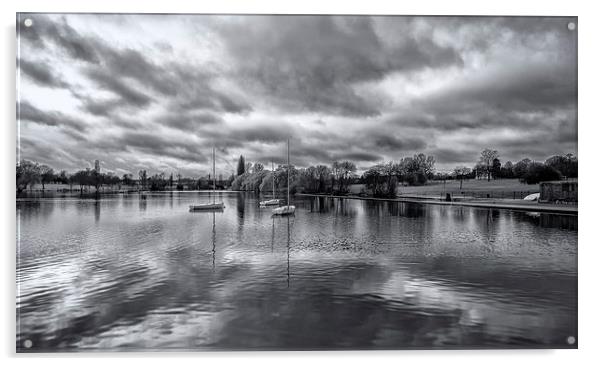  Danson Park in Black and White Acrylic by John Ly