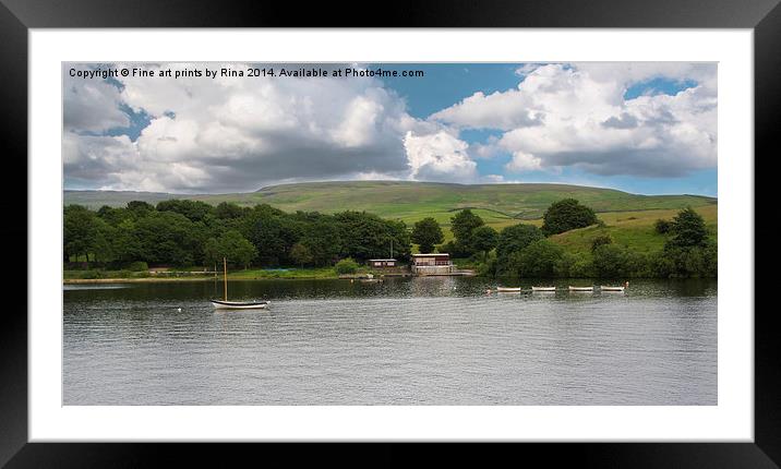  Hollingworth Lake Framed Mounted Print by Fine art by Rina