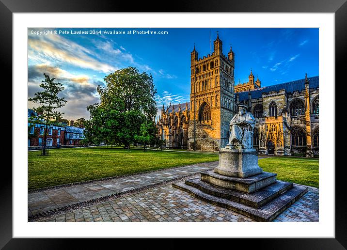  Exeter Cathedral Framed Mounted Print by Pete Lawless