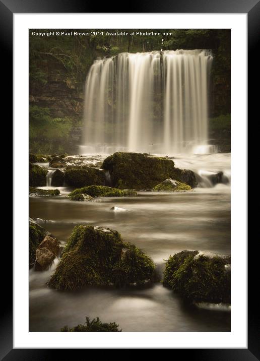 Sgwd yr Eira, Brecon Beacons Waterfall, Framed Mounted Print by Paul Brewer