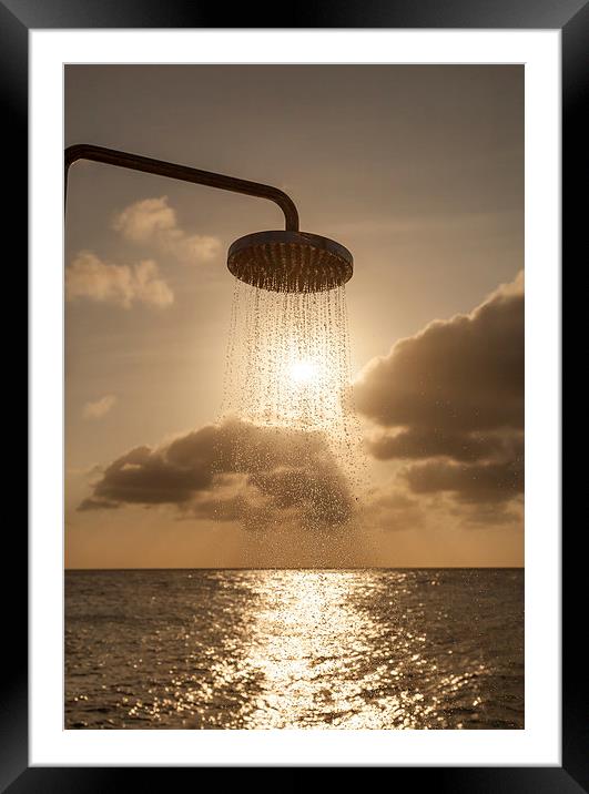  Sunset shower Framed Mounted Print by Gail Johnson