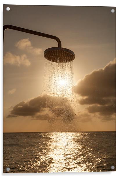  Sunset shower Acrylic by Gail Johnson