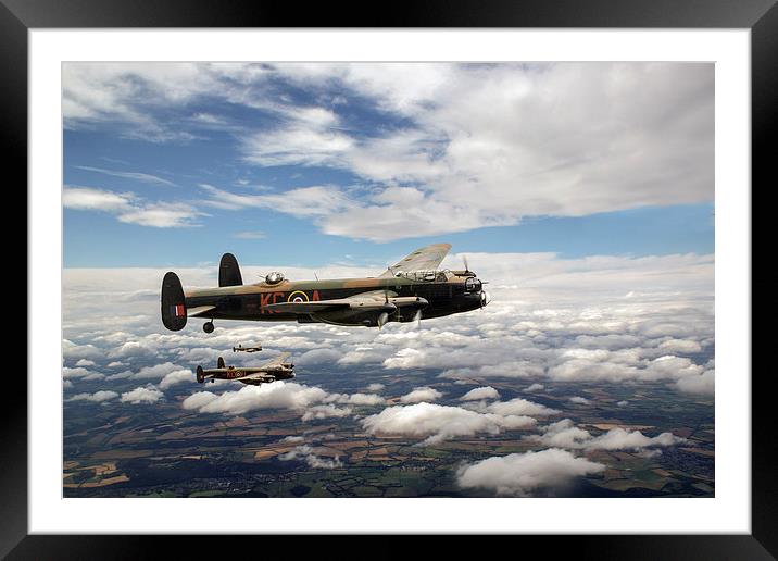 617 Squadron Tallboy Lancasters Framed Mounted Print by Gary Eason
