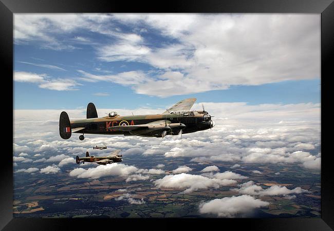 617 Squadron Tallboy Lancasters Framed Print by Gary Eason