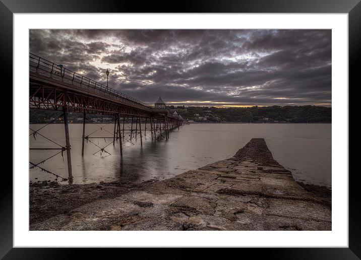 Bangor Pier at Dusk Framed Mounted Print by Jon Lingwood