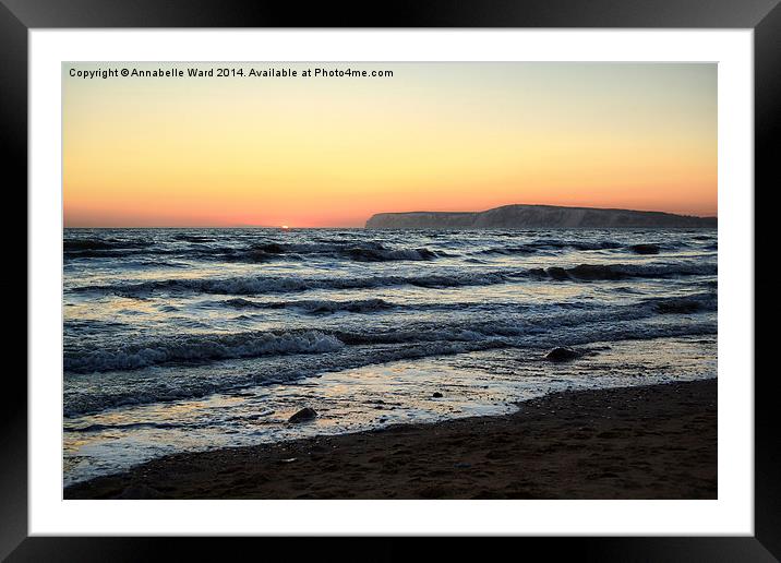  Sunset on the Beach Framed Mounted Print by Annabelle Ward
