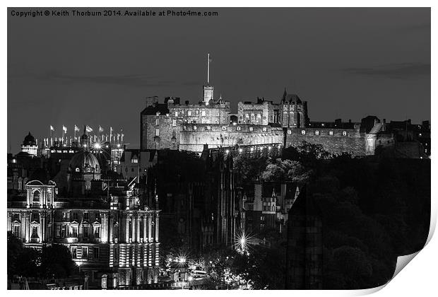 Edinburgh Castle Evening Print by Keith Thorburn EFIAP/b
