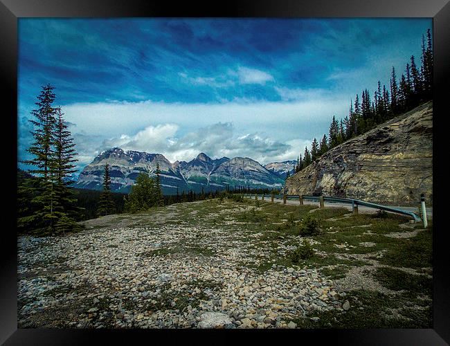 Trans-Canada Highway Rocky Mountains Framed Print by Chris Curry