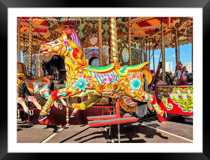  Carousel Horse Framed Mounted Print by Graham Prentice