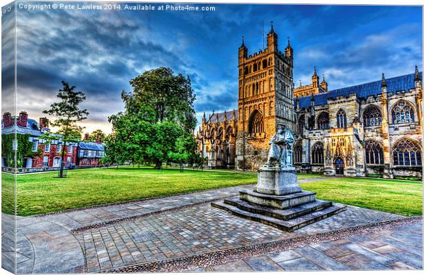    Exeter Cathedral Canvas Print by Pete Lawless