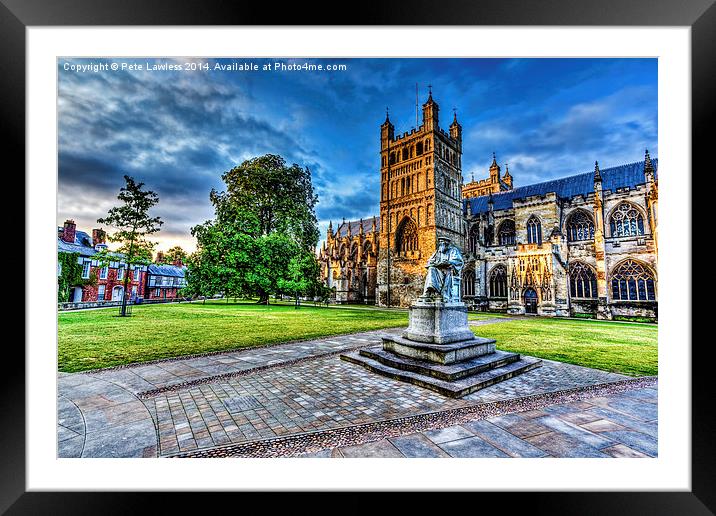    Exeter Cathedral Framed Mounted Print by Pete Lawless