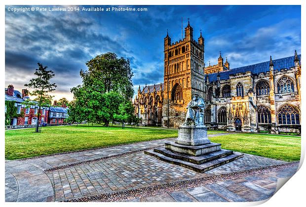    Exeter Cathedral Print by Pete Lawless