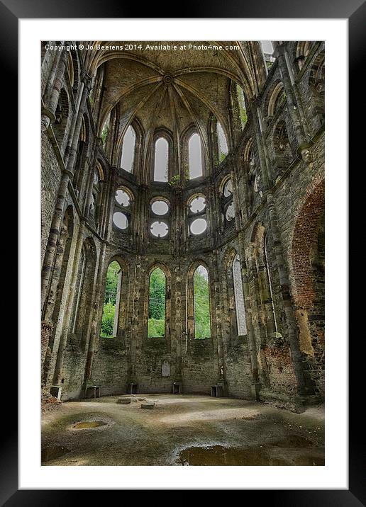 church ruin Framed Mounted Print by Jo Beerens
