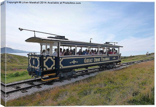  The Great Orme Tramway. Canvas Print by Lilian Marshall