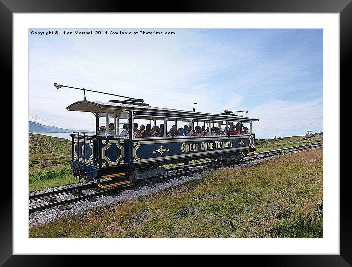  The Great Orme Tramway. Framed Mounted Print by Lilian Marshall