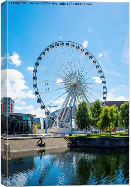  Liverpool's Ferris Wheel (Echo arena behind) Canvas Print by Frank Irwin