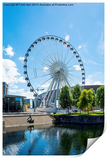  Liverpool's Ferris Wheel (Echo arena behind) Print by Frank Irwin
