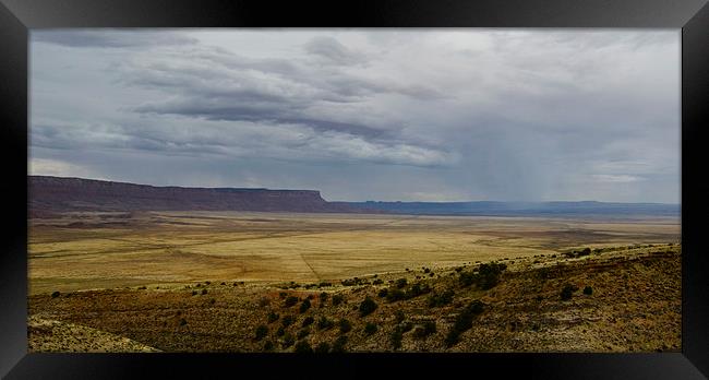  Monsoon Over Arizona Plain Framed Print by Angela Rowlands