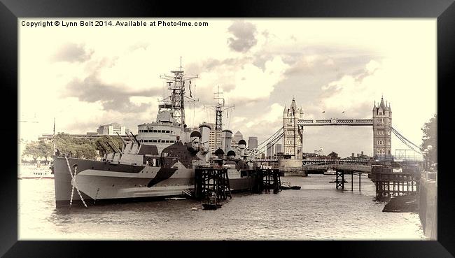  HMS Belfast Framed Print by Lynn Bolt