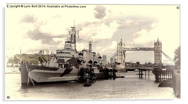  HMS Belfast Acrylic by Lynn Bolt