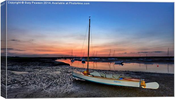  After the sunset Brancaster Staithe Canvas Print by Gary Pearson