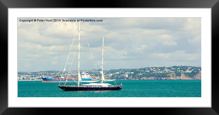  The Super Yacht Phryne Framed Mounted Print by Peter F Hunt