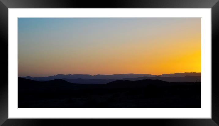 Sunset Prescott Vally Framed Mounted Print by Angela Rowlands
