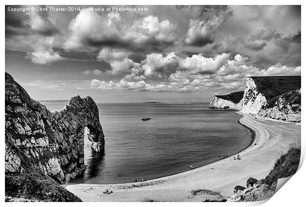  Durdle Door Black and White Print by Chris Thaxter