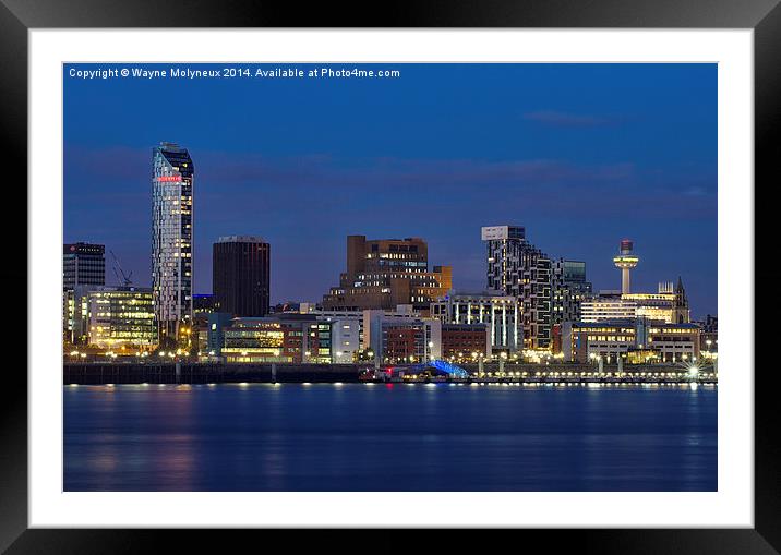  Liverpool Skyline Framed Mounted Print by Wayne Molyneux