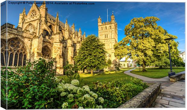  Exeter Cathedral Canvas Print by Pete Lawless