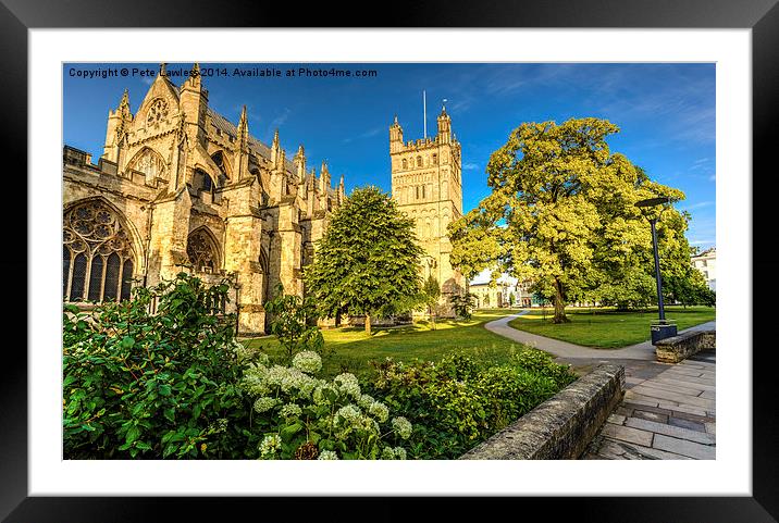  Exeter Cathedral Framed Mounted Print by Pete Lawless