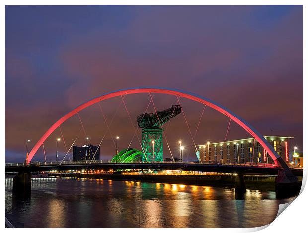  Glasgow at night. Print by Tommy Dickson