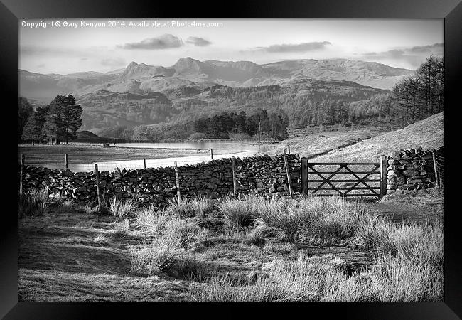  Wise Een Tarn & The Langdale Pikes Framed Print by Gary Kenyon