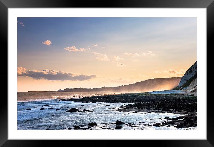  Folkestone Sunset Framed Mounted Print by Ian Hufton