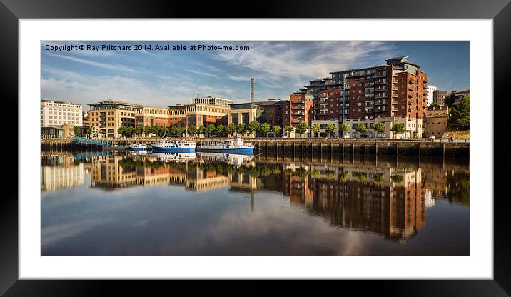  Newcastle Quayside Framed Mounted Print by Ray Pritchard