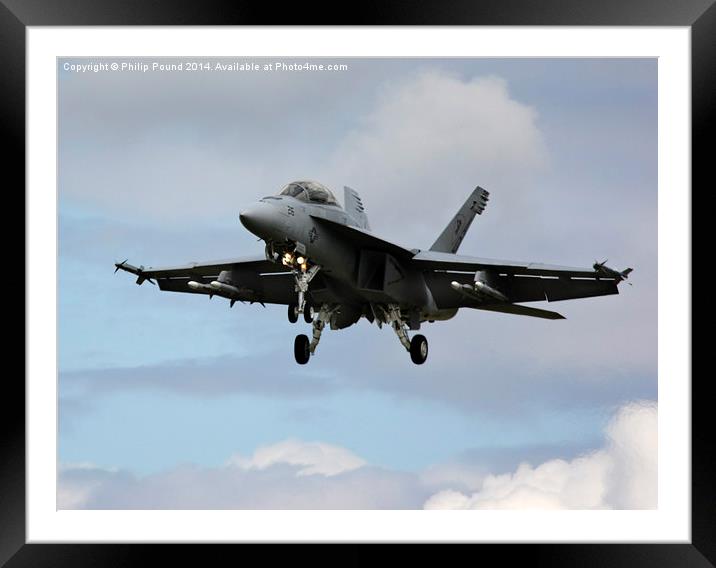  Boeing F/A -18 E/ F Super Hornet Supersonic Jet Framed Mounted Print by Philip Pound