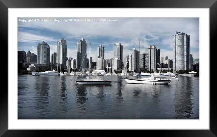 Vancouver Harbour Framed Mounted Print by rawshutterbug 