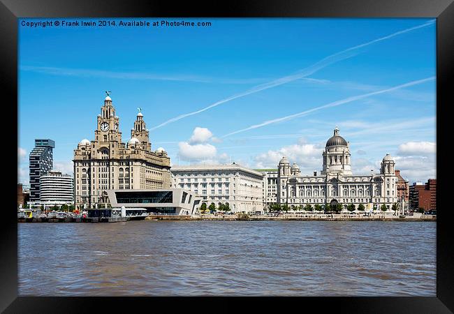 Liverpool’s Iconic ‘Three Graces’ viewed from the  Framed Print by Frank Irwin