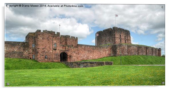  Carlisle Castle Acrylic by Diana Mower