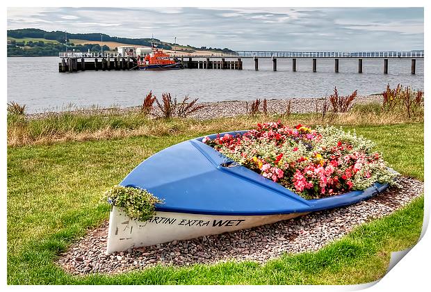 Life Boat on Broughty Ferry  Print by Valerie Paterson
