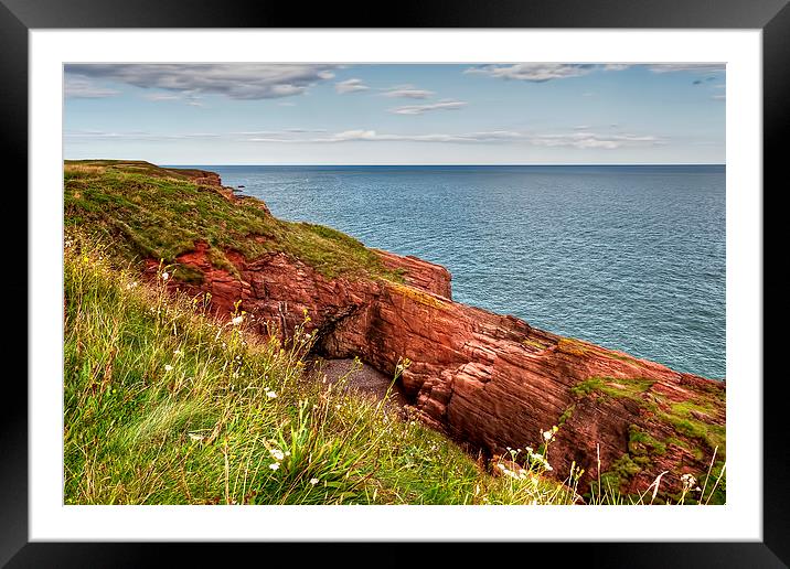 Cliffs of Arbroath  Framed Mounted Print by Valerie Paterson