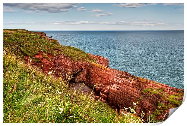Cliffs of Arbroath  Print by Valerie Paterson