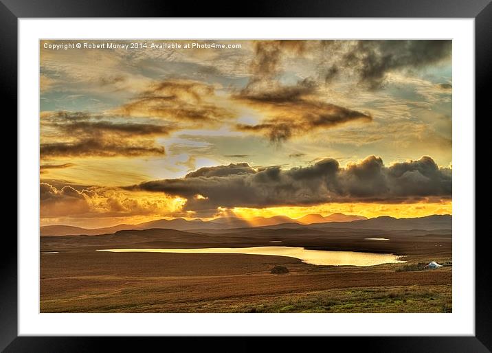  Sunset over Harris Framed Mounted Print by Robert Murray